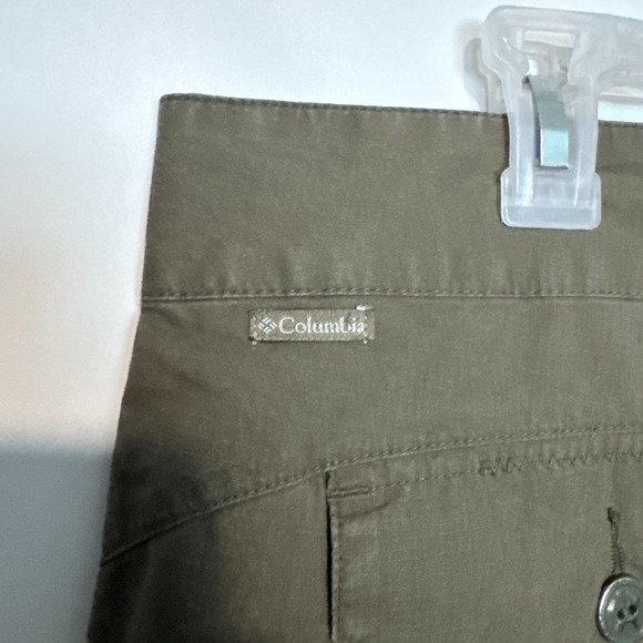 Columbia Pants Womens 16 Green Cargo Mini Ripstop Hiking Climbing Outdoor Trail - Picture 3 of 10